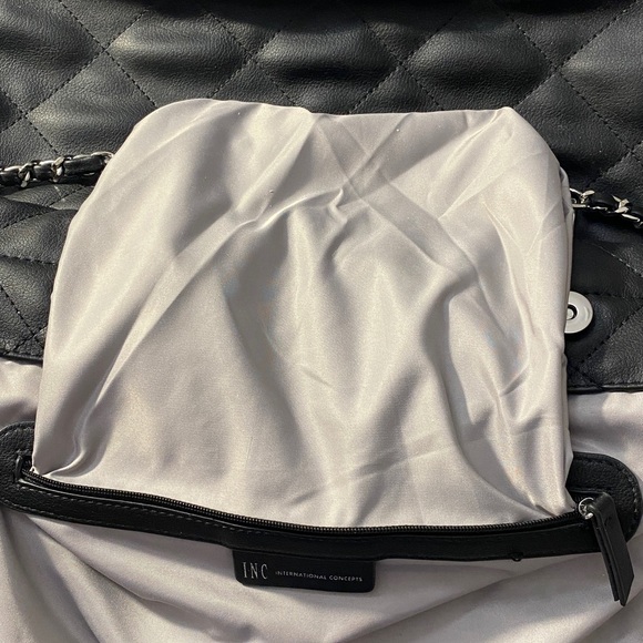 INC | “Kylie” Quilted Faux Leather Slouchy Shoulder Bag with Chain Straps - Picture 13 of 17